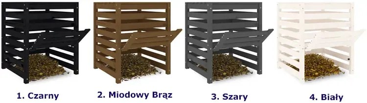 Czarny kompostownik do ogrodu W3-F50