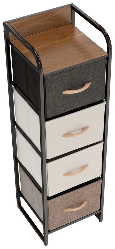 Komoda z szufladami z tkaniny HAZEL TYP 1, brązowy, L