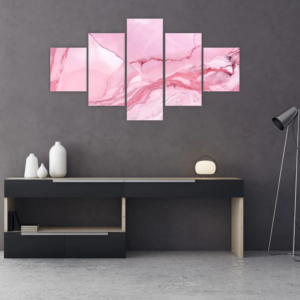 Obraz - Różowy marmur (125x70 cm)