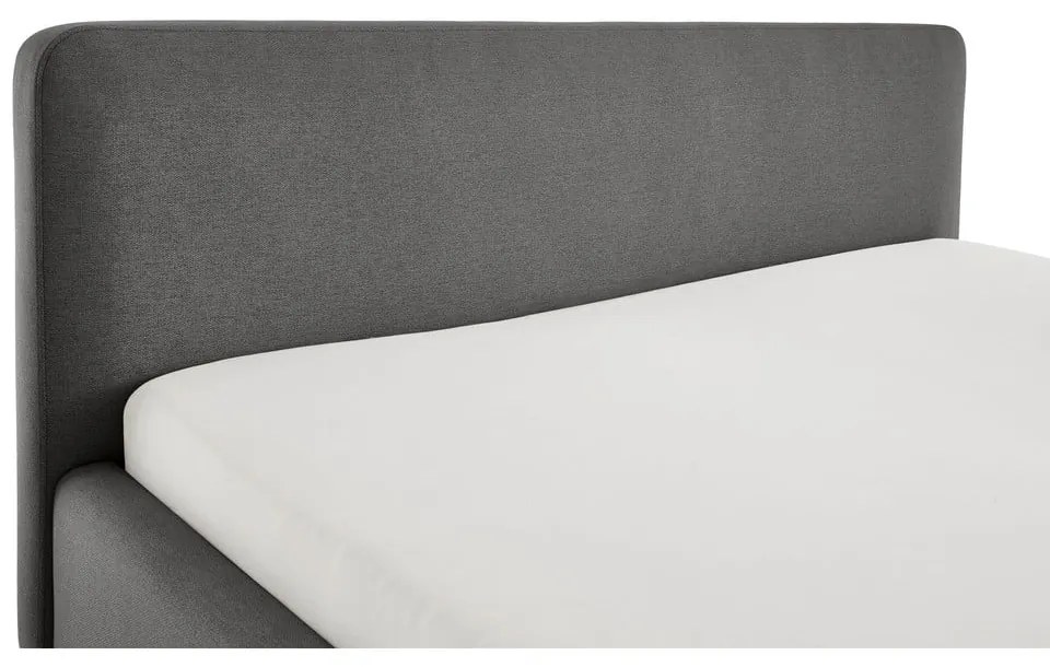 Antracytowe tapicerowane łóżko dwuosobowe bez stelaża 140x200 cm Mattis – Meise Möbel