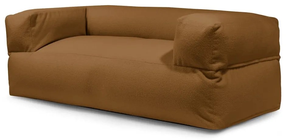 Brązowy worek do siedzenia z materiału bouclé Sofa MooG – SLOWDOWN