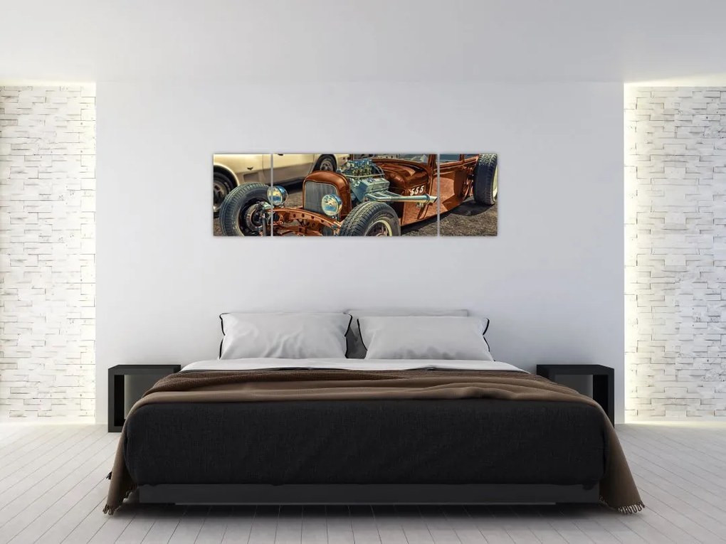 Obraz brązowego samochodu (170x50 cm)