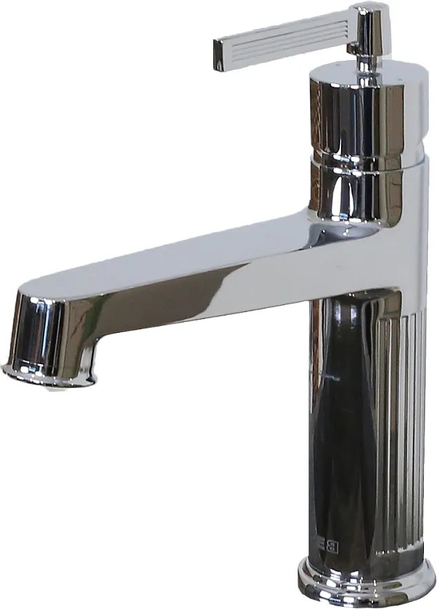 Art Deco bateria umywalkowa niska chromowana