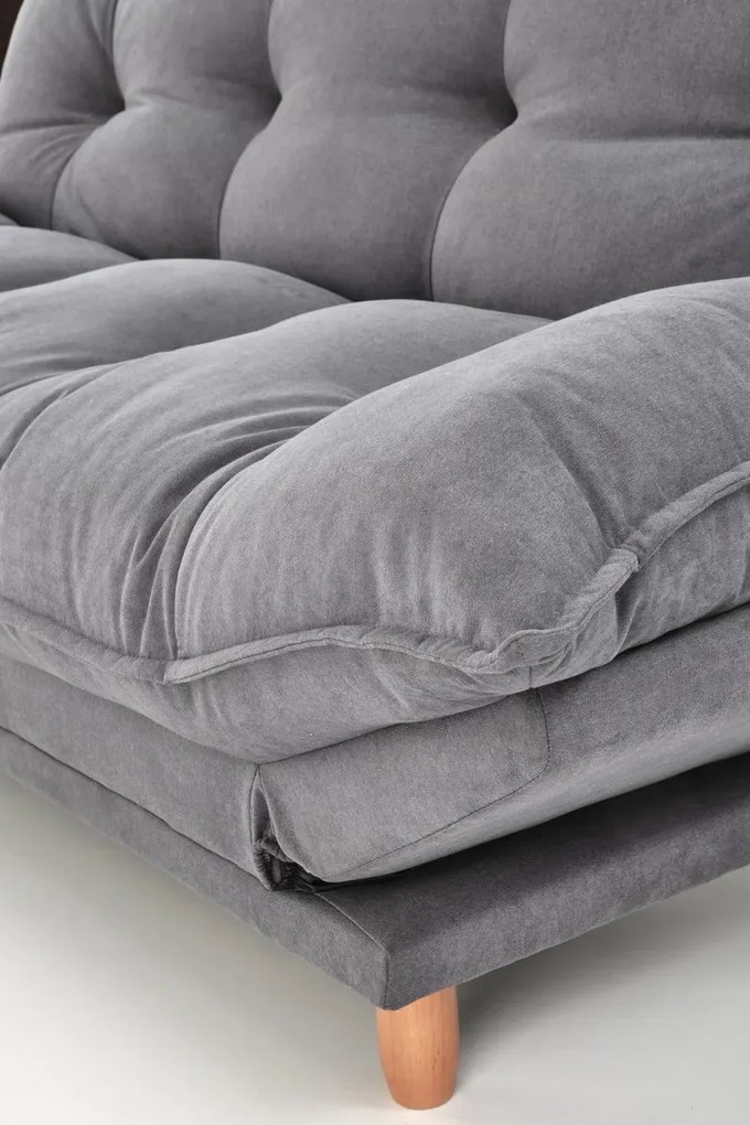 Sofa rozkładana z funkcją spania PILLOW szara HALMAR