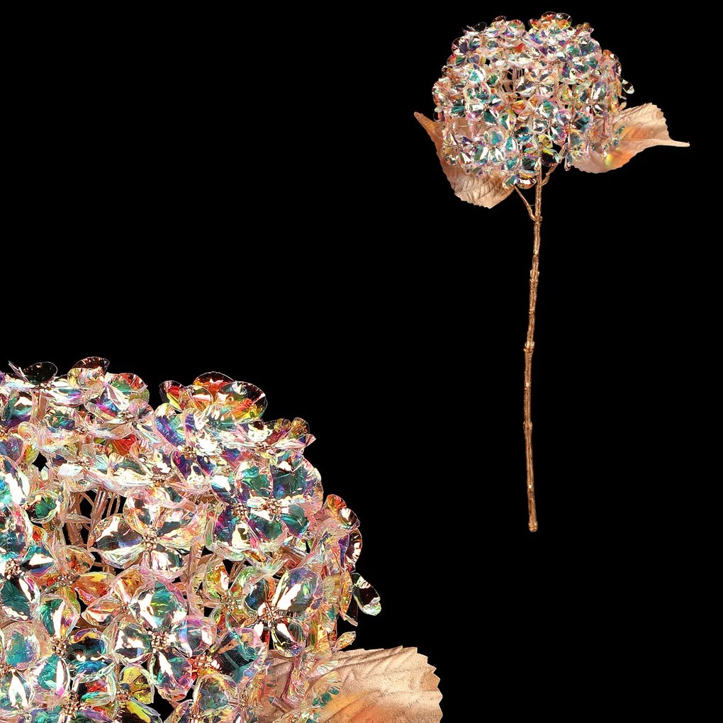 Sztuczna cięta Hortensja wielobarwny kwiat, złoty, 60 cm