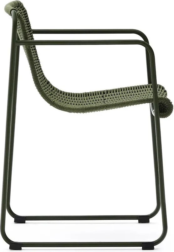 Zielone metalowe krzesło ogrodowe Maurina – Kave Home