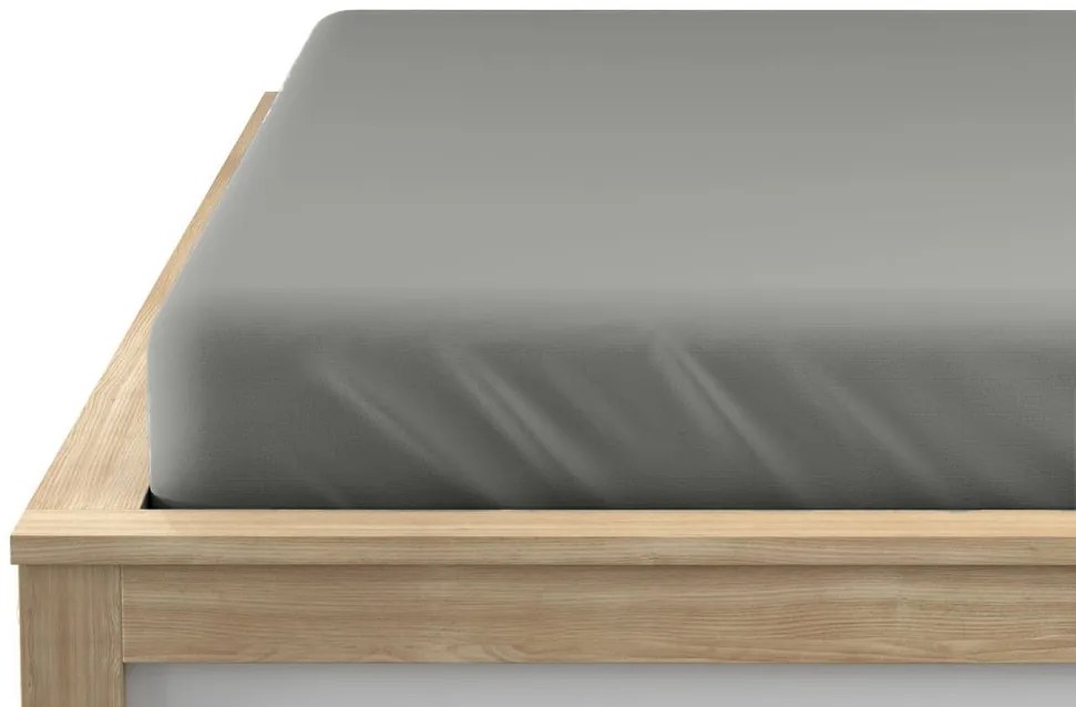 PrzytulneMieszkanie.pl Prześcieradło jersey szare 90 x 200 cm