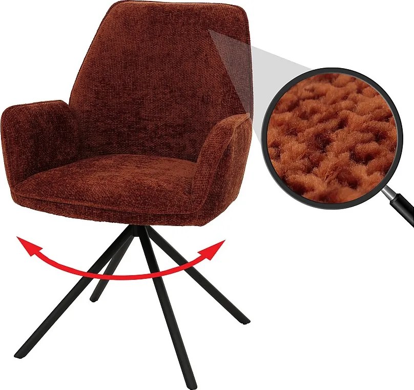 Krzesło do jadalni MCW-G67,  czerwone