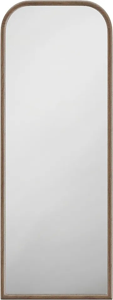 Duże lustro z drewna kauczukowego - szer. 60 x wys. 160 cm - Naturalny - SANYA