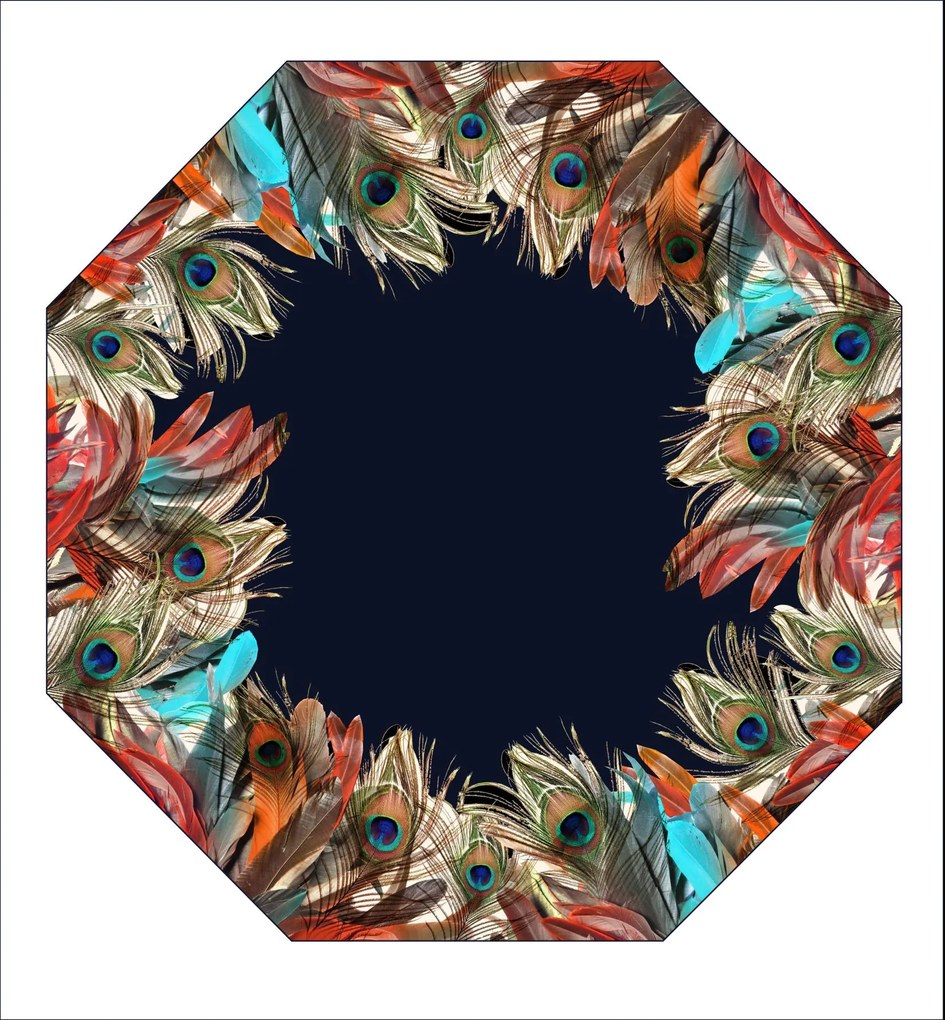 Doppler Manufaktur Elegance Boheme Peacock damski parasol automatyczny