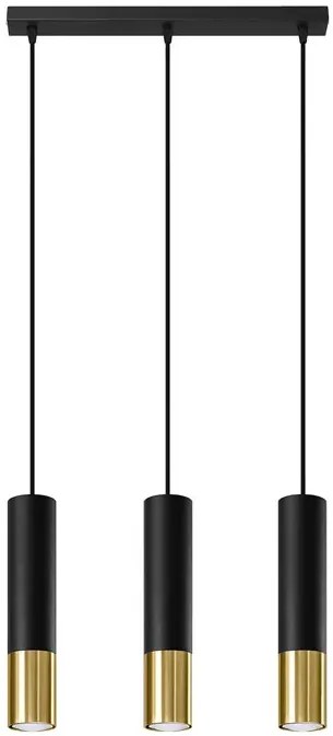Czarno-złota lampa wisząca nad stół - EXX246-Oller