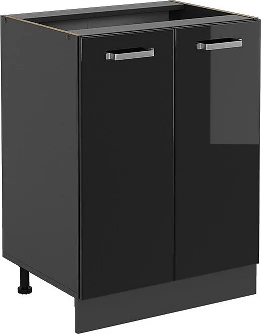 Szafki kuchenne czarny wysoki połysk 60x46x81.6 r-line