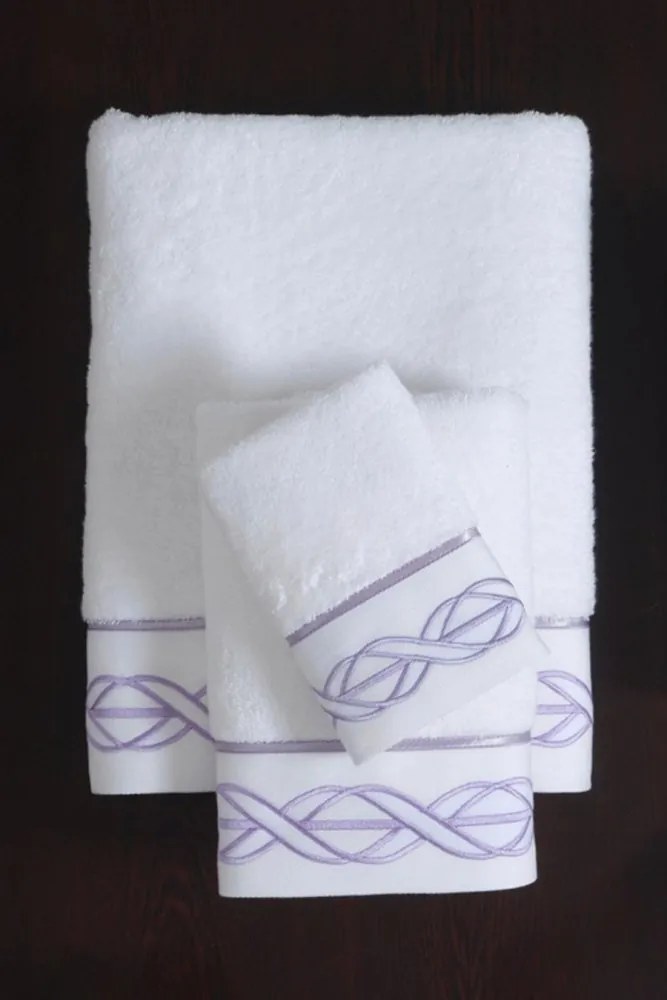 Zestaw podarunkowy małych ręczników VITA, 3 szt Biały / beżowy haft