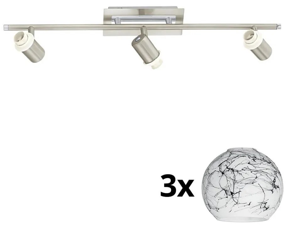 Eglo - LED reflektor MY CHOICE 3xE14/40W/230V chrom/biały/czarny