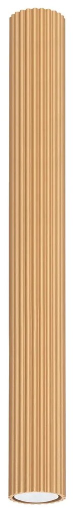 Plafon KARBON 60 złoty ryflowany SOLLUX LIGHTING