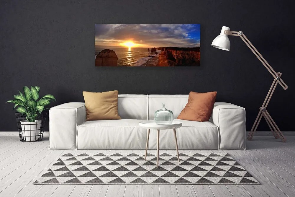 Obraz canvas na ścianę Lśniąca Tafla Morza w Słońcu