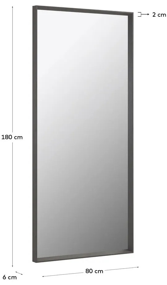 Lustro ścienne 80x180 cm Nerina Dark – Kave Home