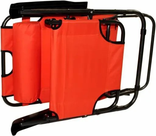 Leżak ogrodowy w kolorze pomarańczowym