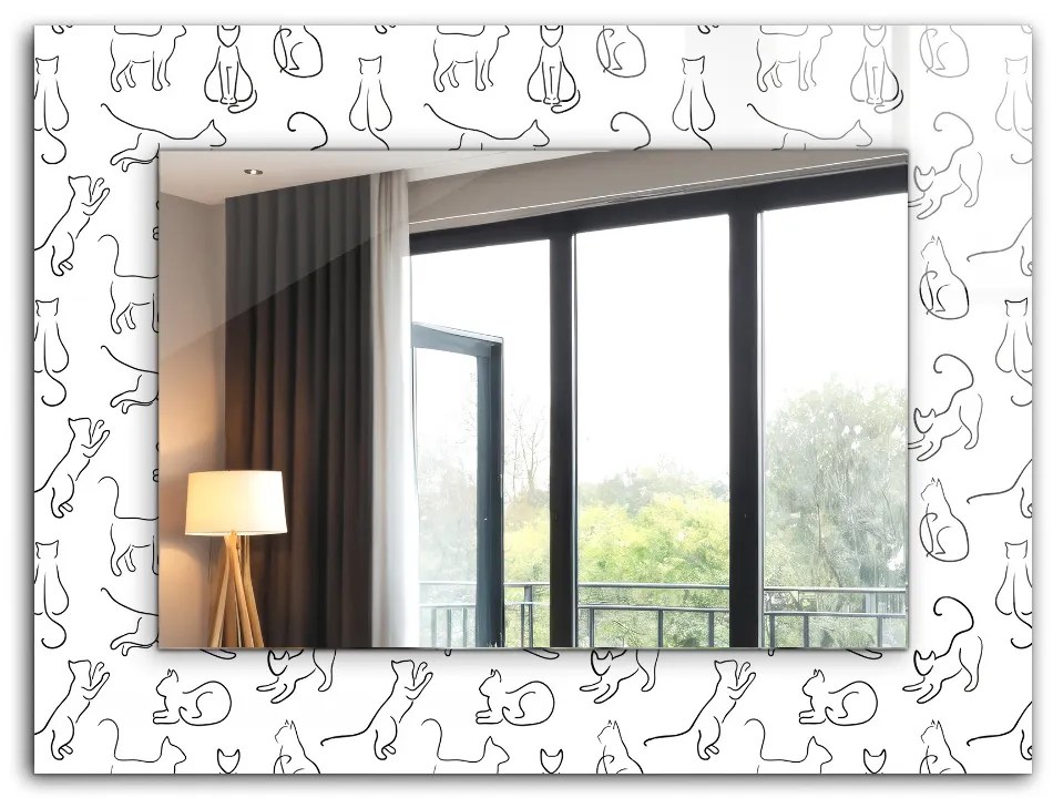 Lustro dekoracyjne Koty kontury