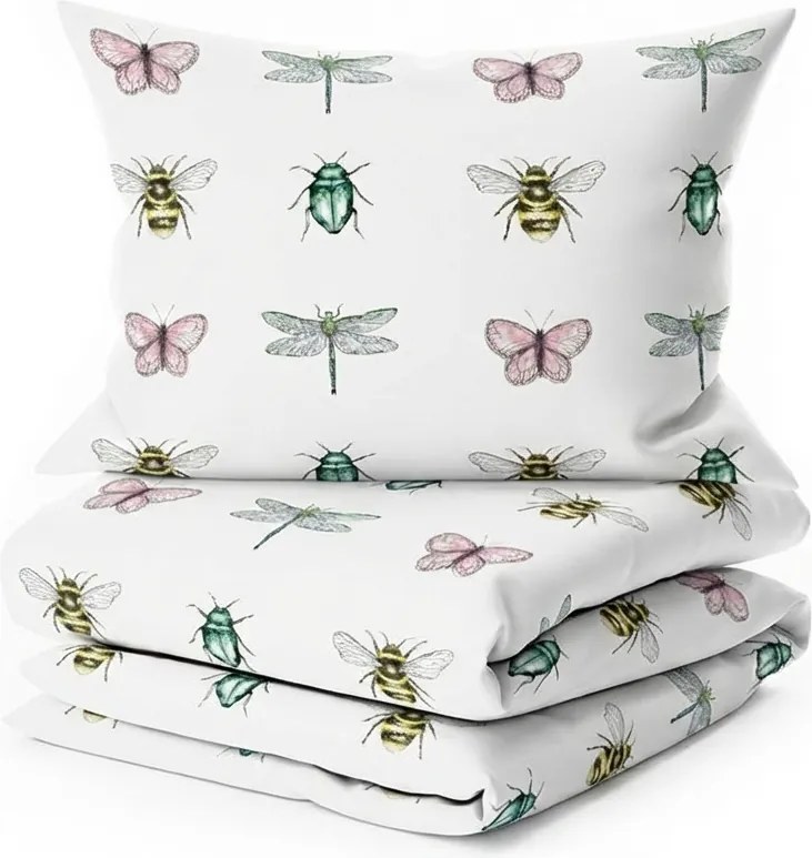 PrzytulneMieszkanie.pl PrzytulneMieszkanie.pl Bawełniana pościel do łóżeczka TINY WINGS biała Rozmiar pościeli: 45 x 65 cm | 90 x 135 cm