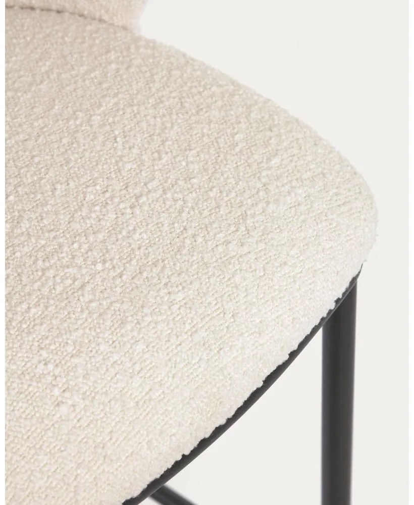 Biały hoker (wysokość siedziska 75 cm) Ciselia – Kave Home