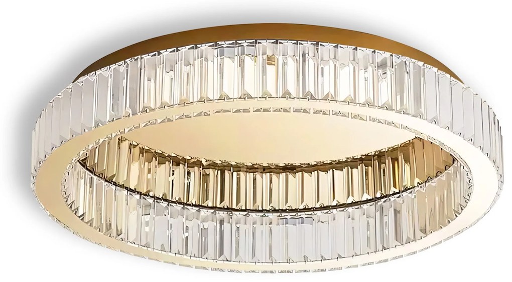 LAMPA KRYSZTAŁOWA PLAFON APP1723-C 60cm ZŁOTA