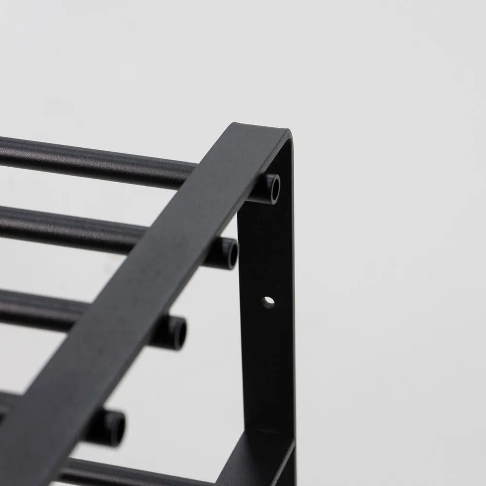 Czarna metalowa szafka na buty 70x48,5x29 cm Rex – Spinder Design