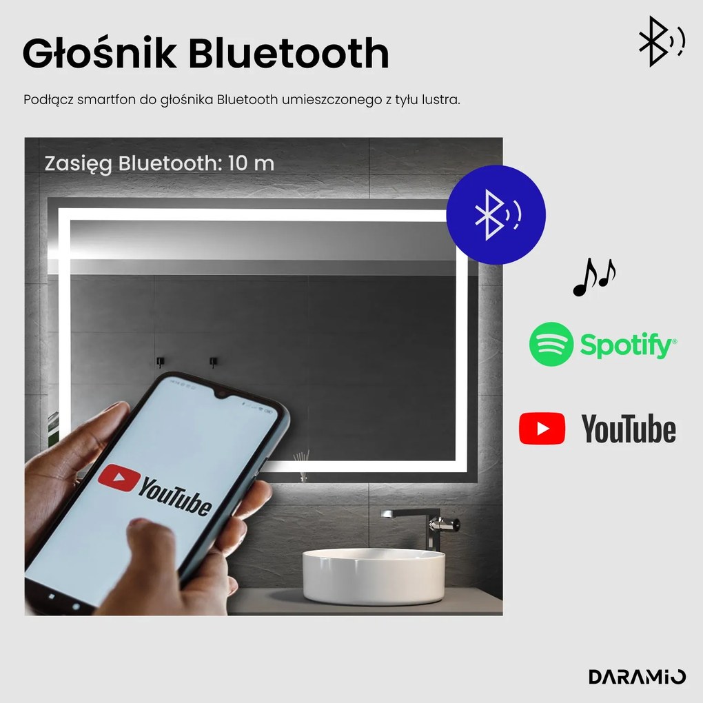 Lustro łazienkowe LED F2