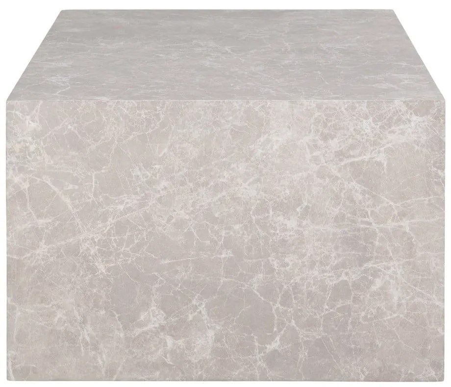 Beżowy stolik w dekorze marmuru 60x80 cm Prague – House Nordic