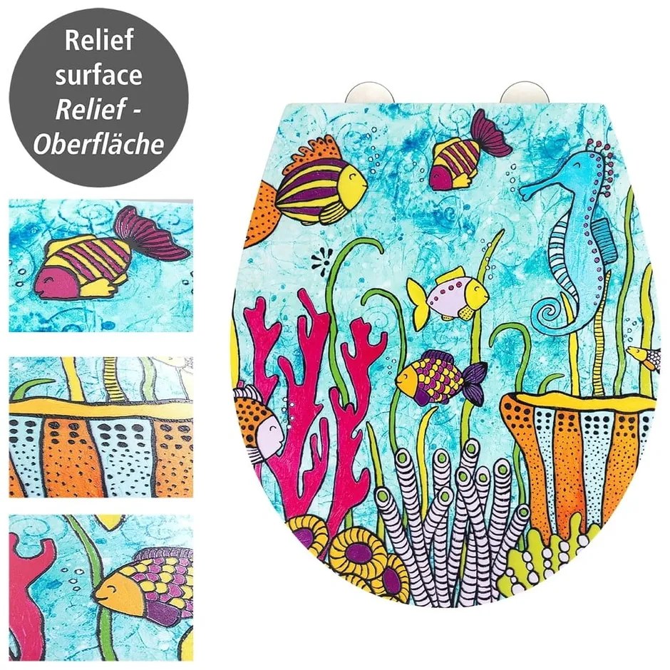 Deska sedesowa wolnoopadająca 37 x 44,5 cm Rollin'Art Ocean Life – Wenko