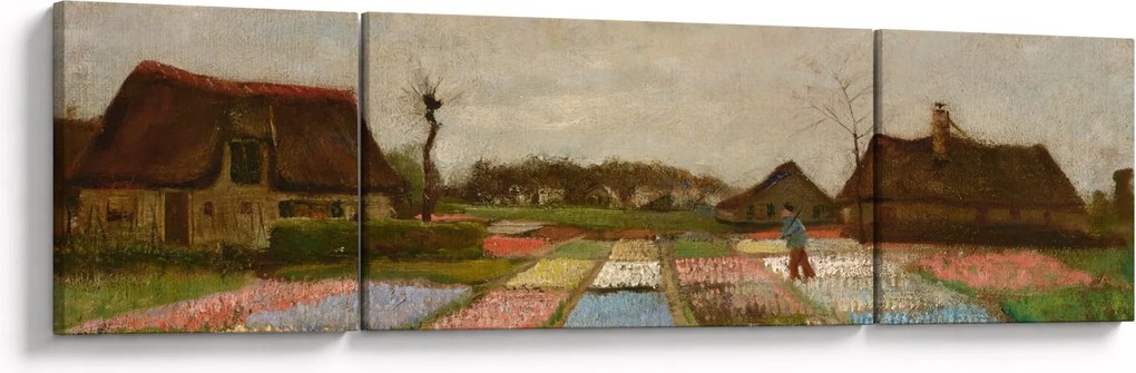 Obraz - Vincent van Gogh, Flower Beds in Holland, reprodukcje (170x50 cm)