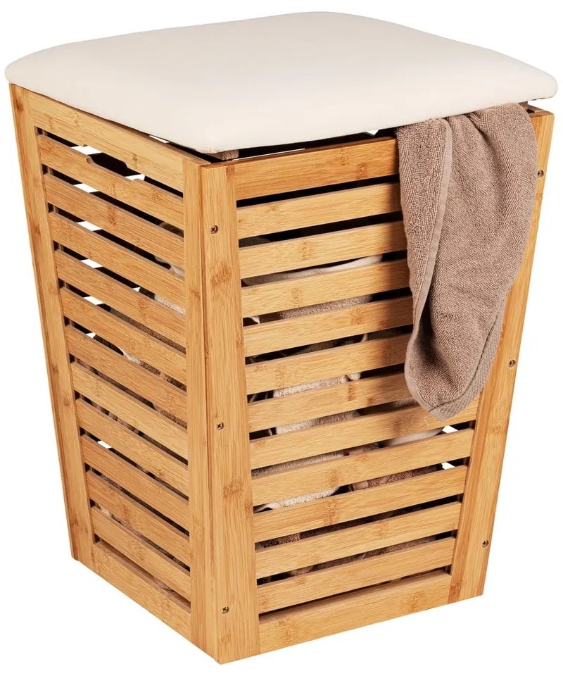 Bambusowy kosz na pranie 55 l – Wenko