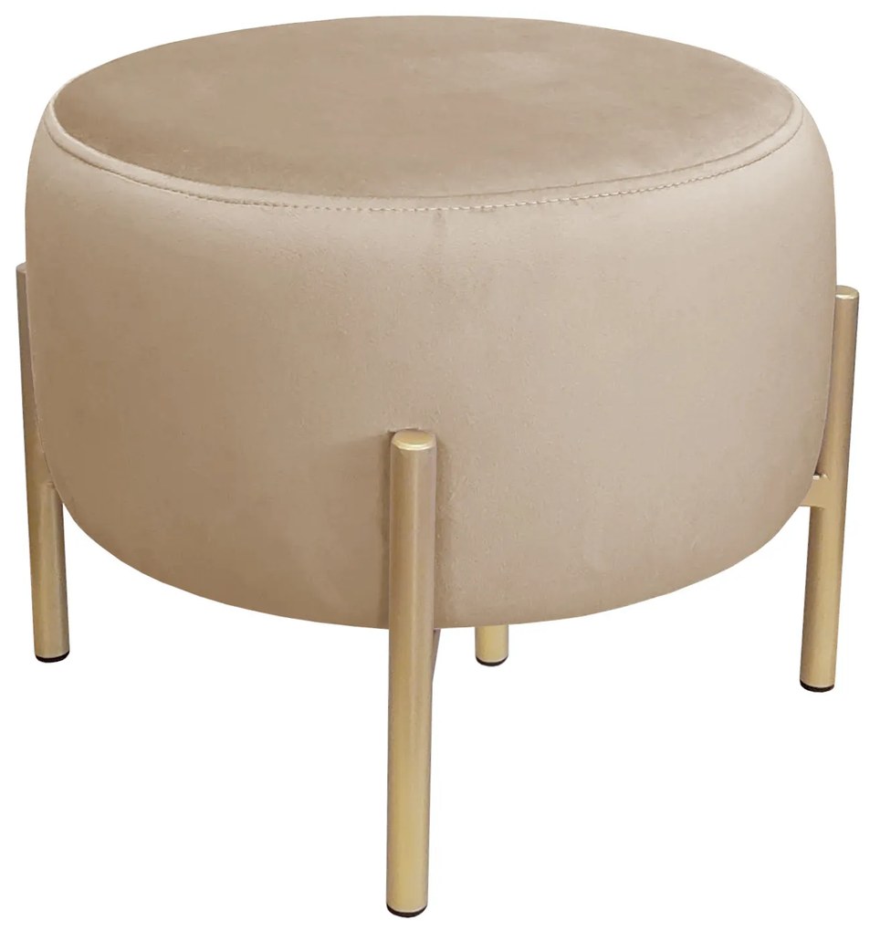 Pufa OLA LOFT ławka podnóżek metal złota MG06