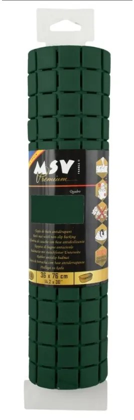 Spirella Antypoślizgowa mata do wanny QUADROPremium, ciemnozielona, 36 x 76 cm
