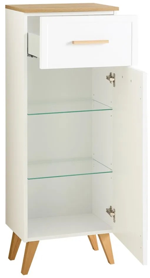 Biała niska/wisząca szafka łazienkowa 104x45 cm Quickset 383 – Pelipal