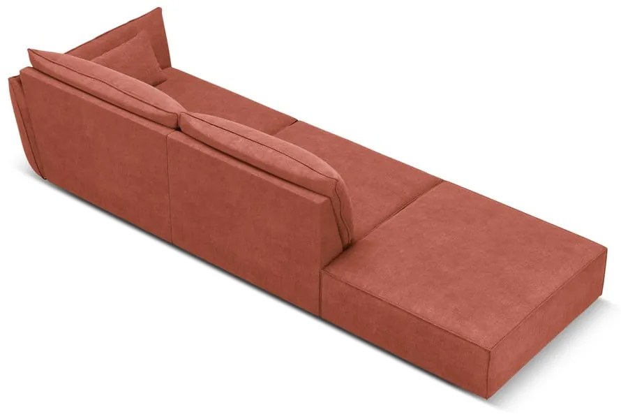 Czerwony szezlong (prawostronny) Vanda – Mazzini Sofas