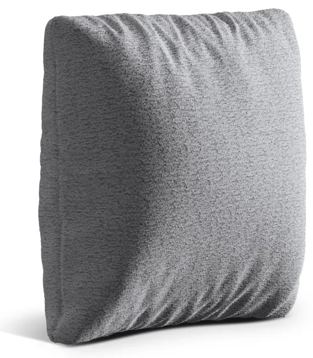 Jasnoszara poduszka na sofę z materiału bouclé Kemi – Cosmopolitan Design