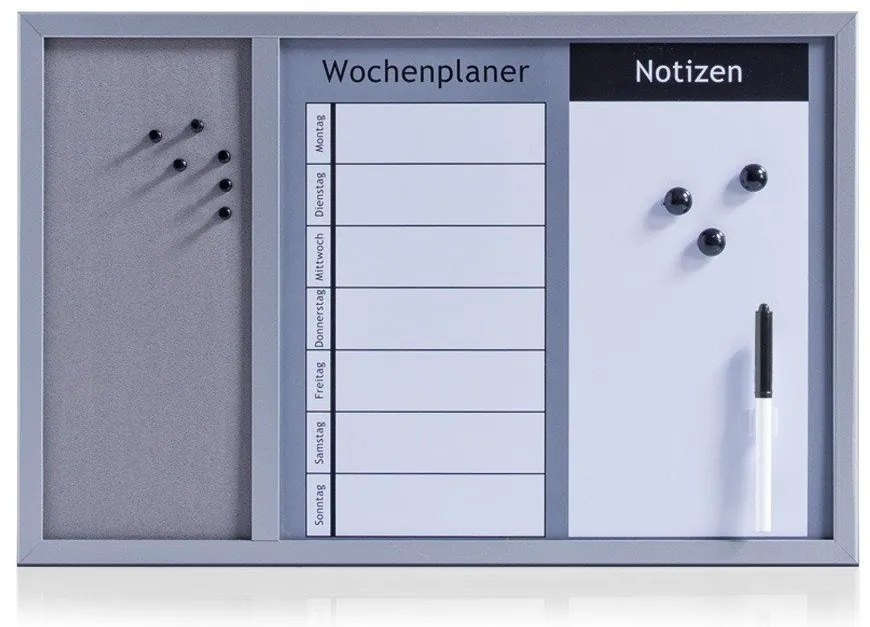 Tablica na notatki WOCHENPLANER, 3 w 1, 60x40 cm, ZELLER