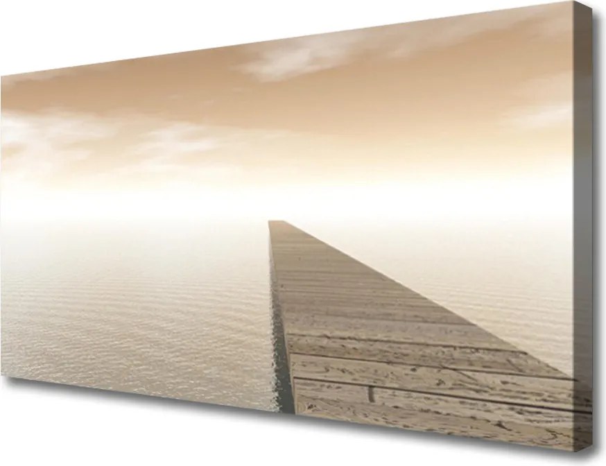 Obraz canvas Konstrukcja Molo o Poranku