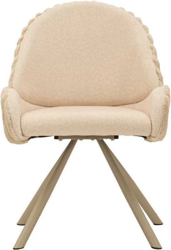 Kremowe tapicerowane fotele jadalniane zestaw z podłokietnikami 2 szt. Stockholm – Mauro Ferretti