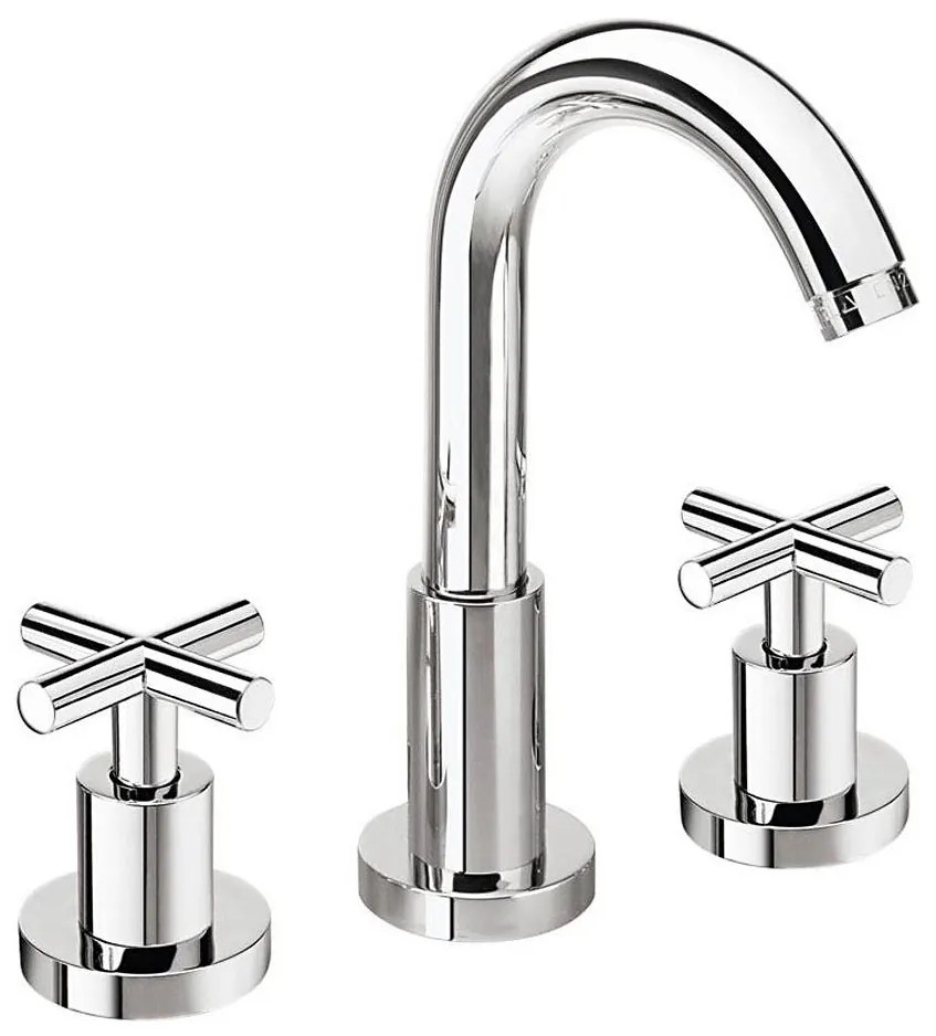 Sapho - Bateria umywalkowa 3-otworowa AXIA 23,8 cm chrom błyszczący