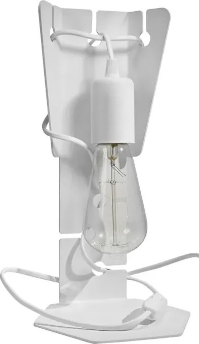 Biała loftowa lampka na biurko N2-N14