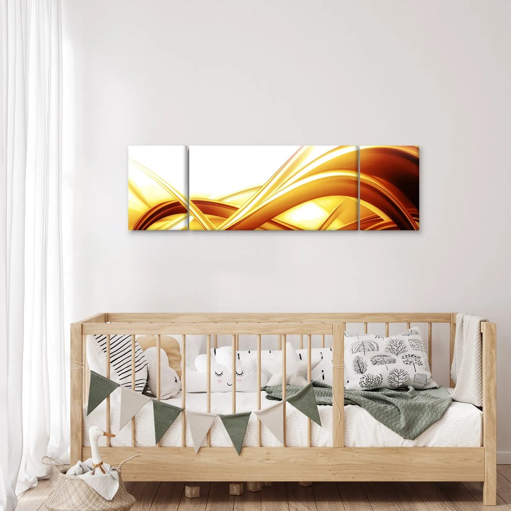 Obraz - Żółta abstrakcja (170x50 cm)