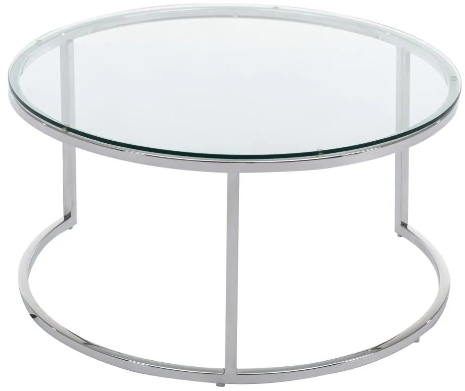 Stoliki kawowe wysuwane ze szkła hartowanego i stali nierdzewnej - Srebrny - MAEVANE II Pascala Morabito