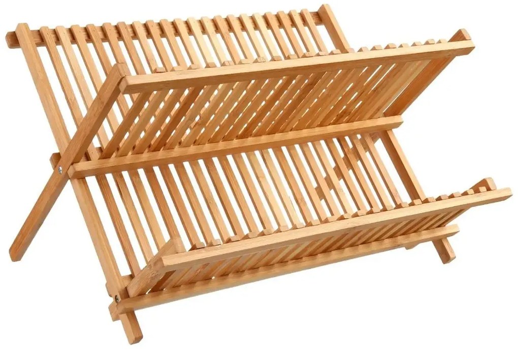 Bambusowa suszarka do naczyń, 2 poziomowa