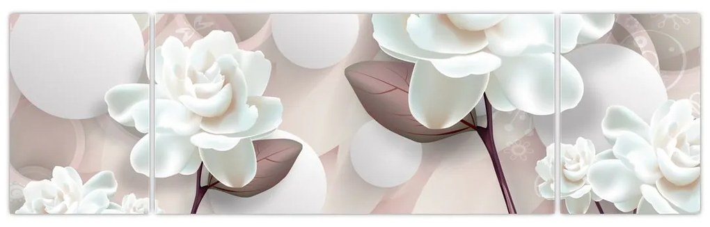 Obraz - Kwiat róży (170x50 cm)