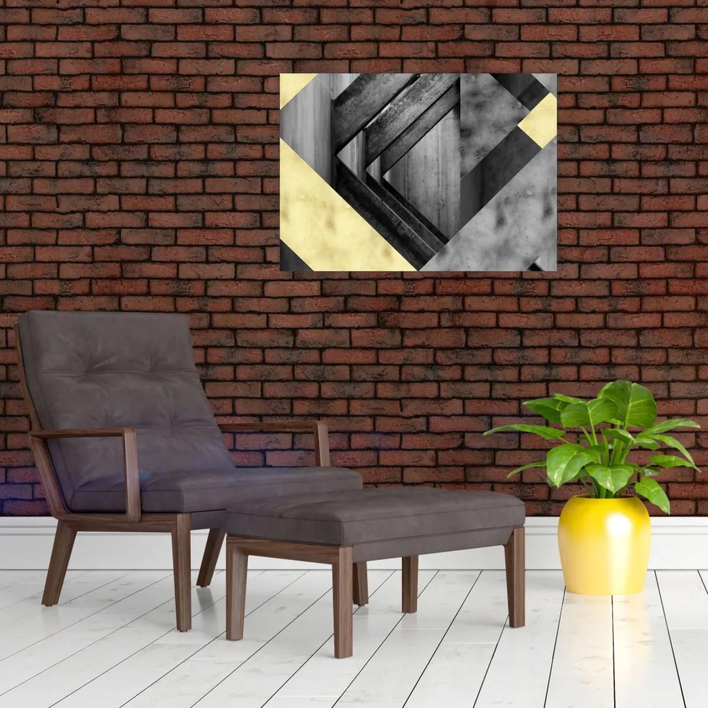 Obraz - Teksturowane kształty (70x50 cm)