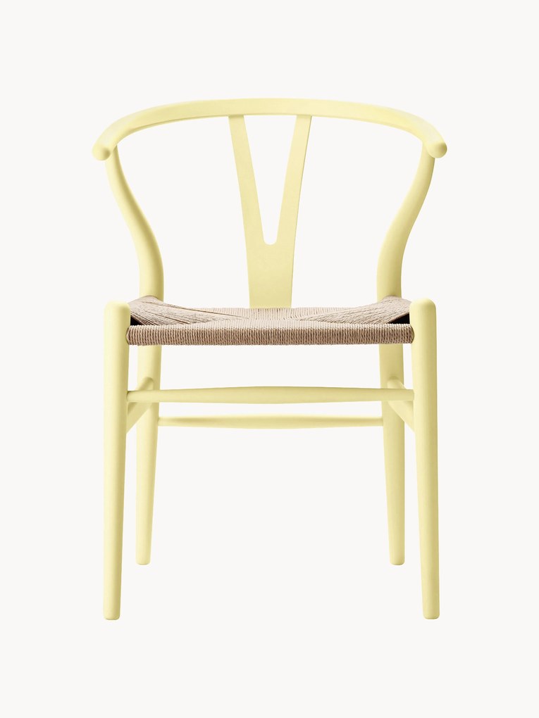 Krzesło z drewna z ręcznie plecionym siedziskiem CH24 Wishbone Chair