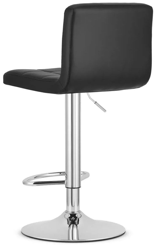 Czarny tapicerowany hoker do wyspy kuchennej D3-S91