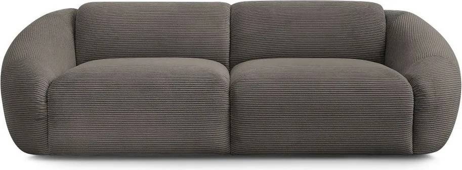 Szarobrązowa sztruksowa sofa 250 cm Tina – Bobochic Paris